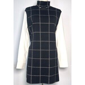 Tahari NWOT sweater shirt dress midi/mini Medium #preppy #avant garde #bizcore